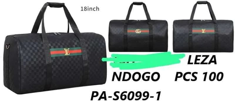 Louis vuiton travel bags made of leather.